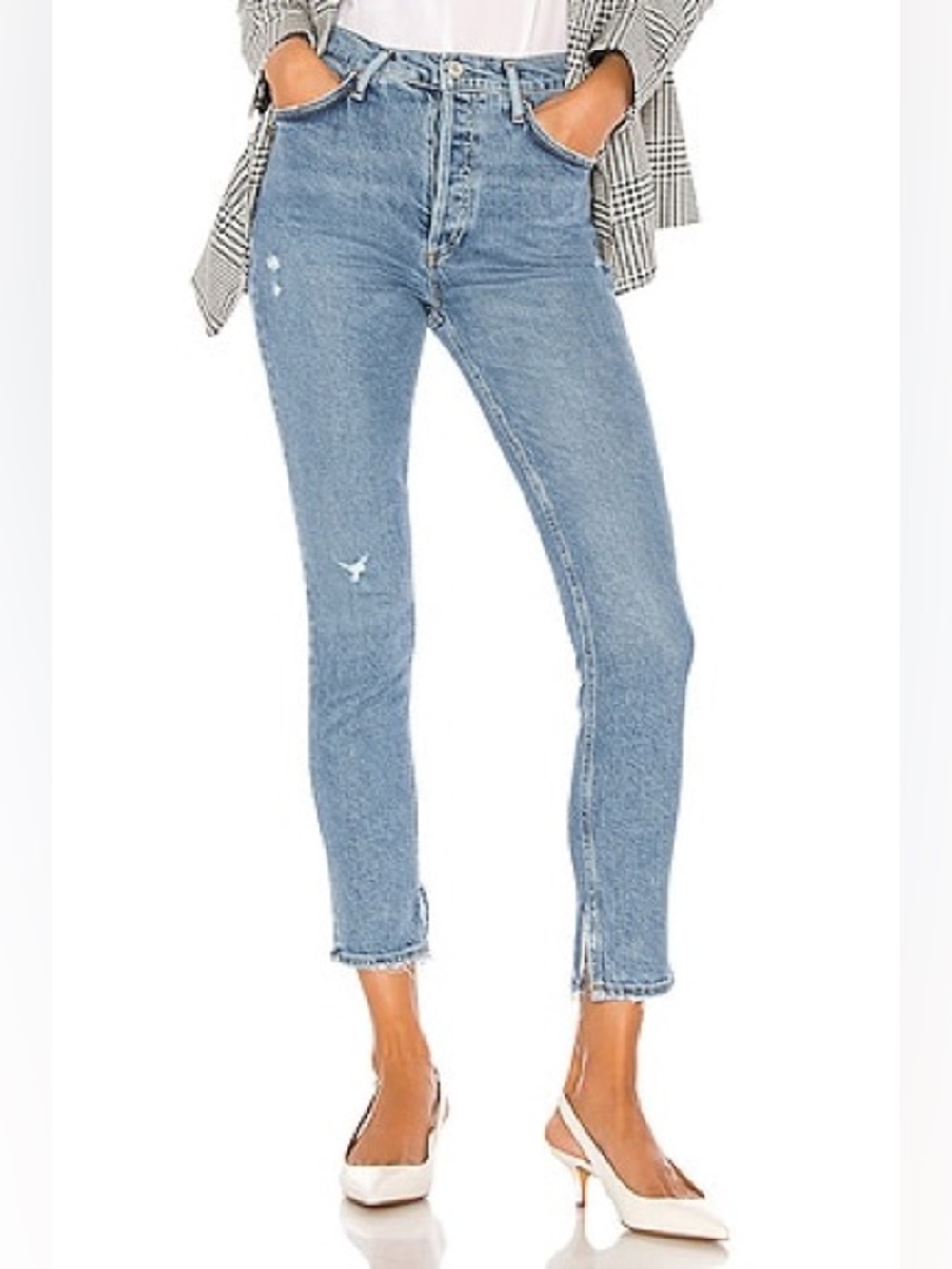 Agolde Women's Nico High Rise Slim Fit Ankle Jeans